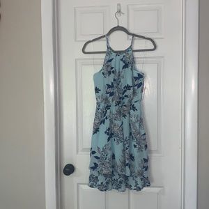 Floral light blue dress